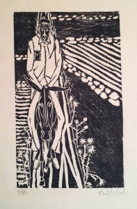 Xilografía de Cristóbal Aguilar. 1961
