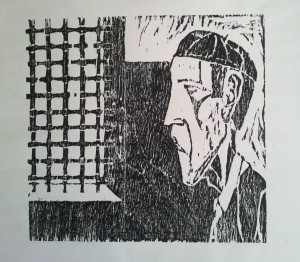 Xilografía de Cristóbal Aguilar. (1960)